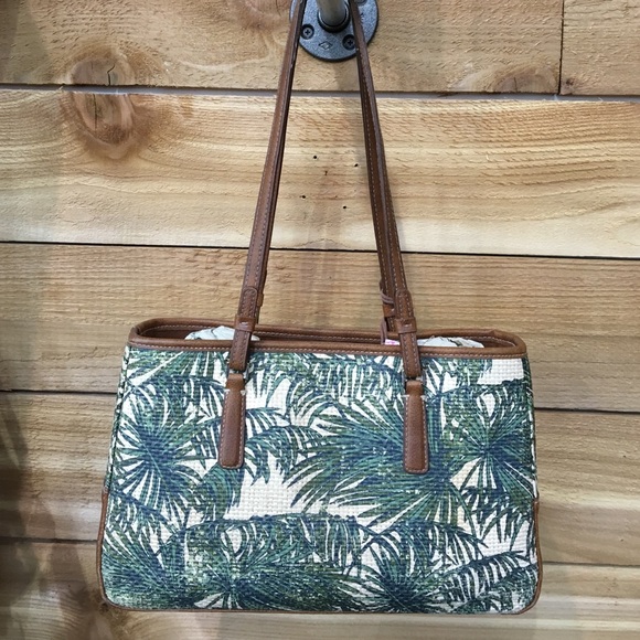 Liz Claiborne pineapple and palm tree bag