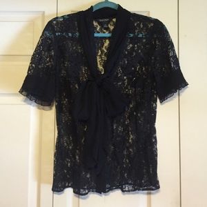 Black sheer lace top!