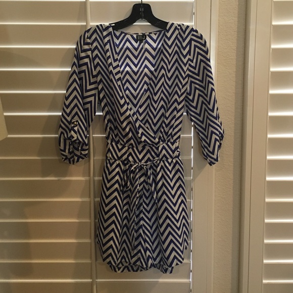 Blue and white Very J romper medium
