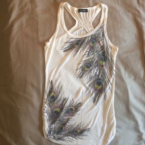 Peacock Feather Racerback Tank Top