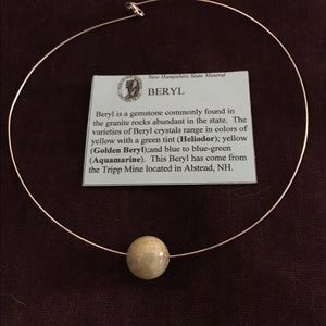 18" sterling silver Beryl necklace