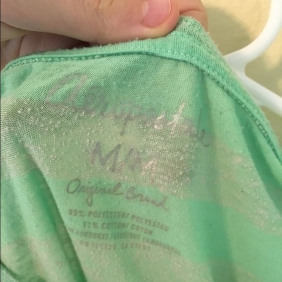 Aeropostale Green Striped Tee - Picture 3 of 4