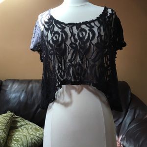 Black lace top