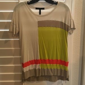 BCBG Maxazria XS beautiful color blocked top