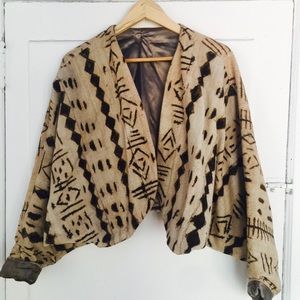 Cool barkcloth shrug jacket