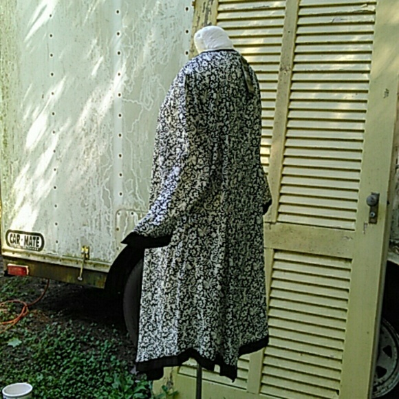 Aller Simplement Tunic Sz 3X Black Offwhite Floral - Picture 4 of 4