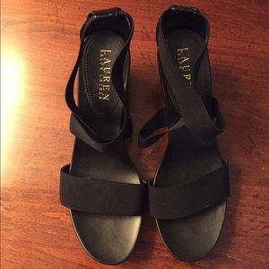 Ralph Lauren Black Wedges size 9