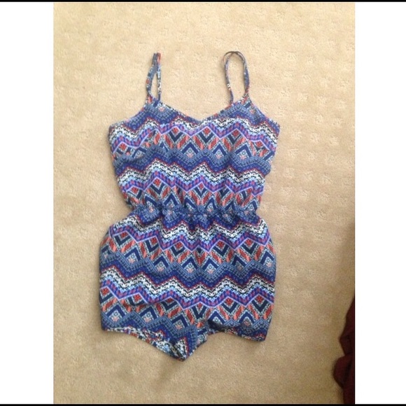 Tribal print romper