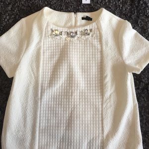 NWT Ann Taylor short sleeve top with jewels