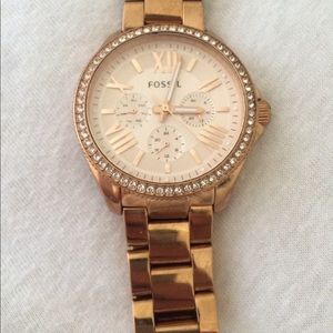 Rosegold fossil watch