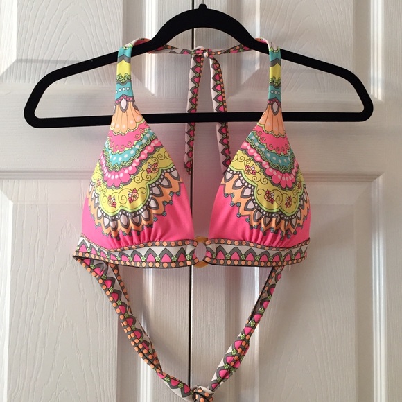 Victoria's Secret Bright Henna Halter Bikini Top