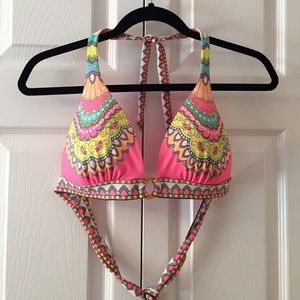 Victoria's Secret Bright Henna Halter Bikini Top