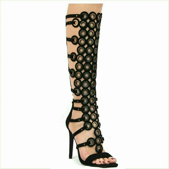 Open toe boots