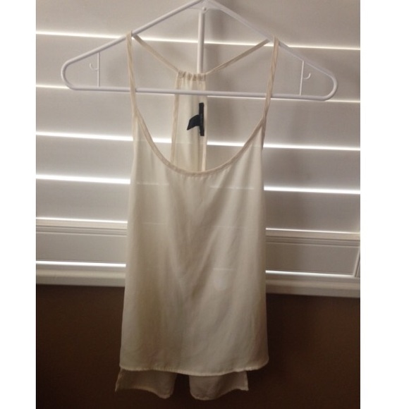 White flowy top