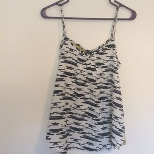 Black/White/Green Tank Top