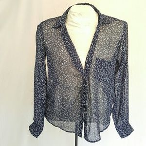 Band of Gypsies Floral Transparent Top