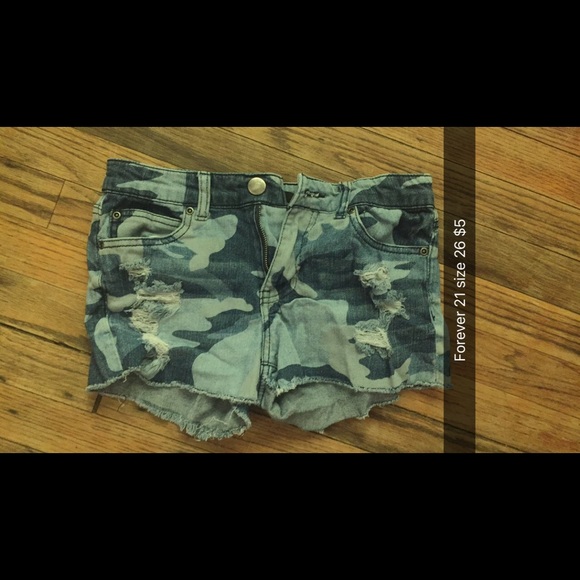 Forever 21 shorts blue camo