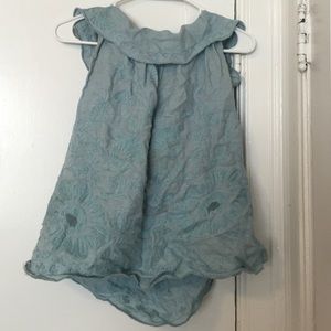 Anthro meadow rue blue blouse