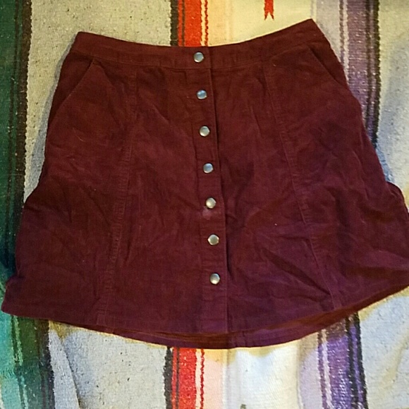 Corduroy mini skirt