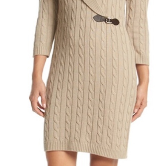 (Size XL) Calvin Klein Tan Sweater Dress - Picture 4 of 4