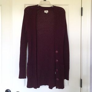 AEO Maroon Cardigan