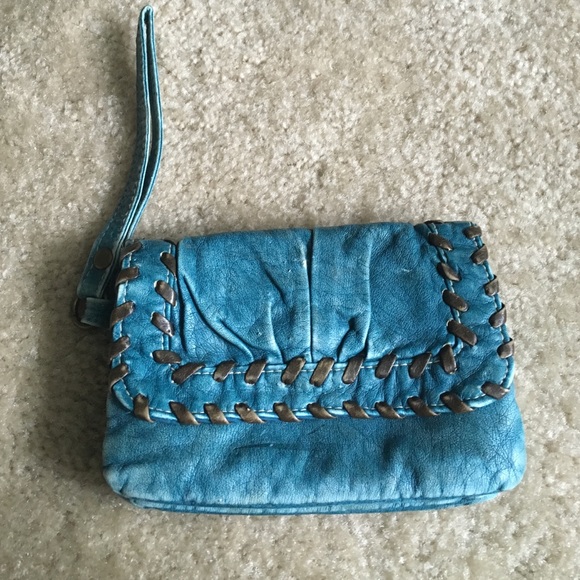 Aqua wristlet - wallet