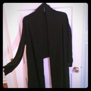 High low black cardigan