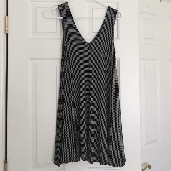 Black and white stripped dress
