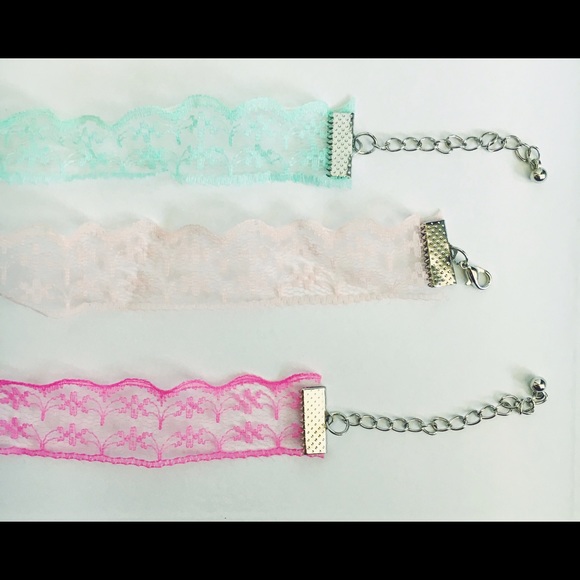 Ava Blush Pink Lace Choker - Picture 3 of 3