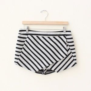 Striped Asymmetrical Shorts