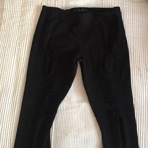Joe's black ripped leggings