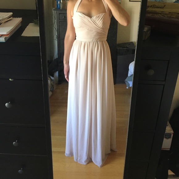 Monique Lhullier Blush Formal Gown