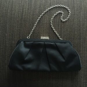 ALDO small satin evening clutch with crystal latch