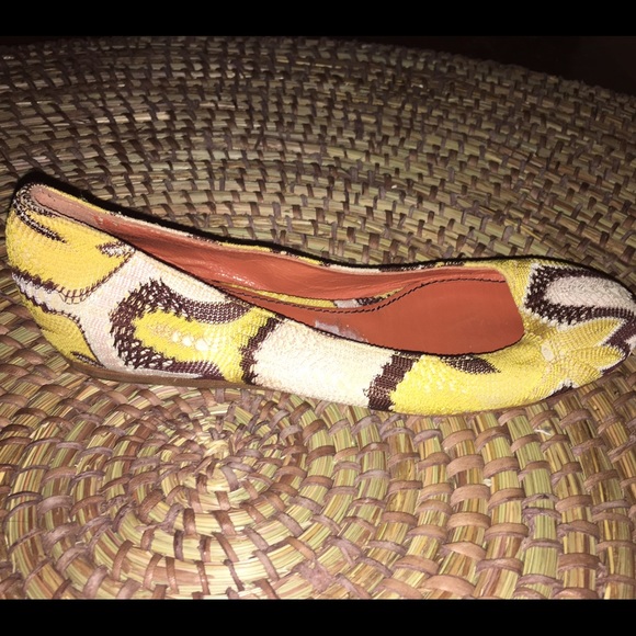 Missoni Multicolored Square-Toe Flats- Size 37 - Picture 2 of 3