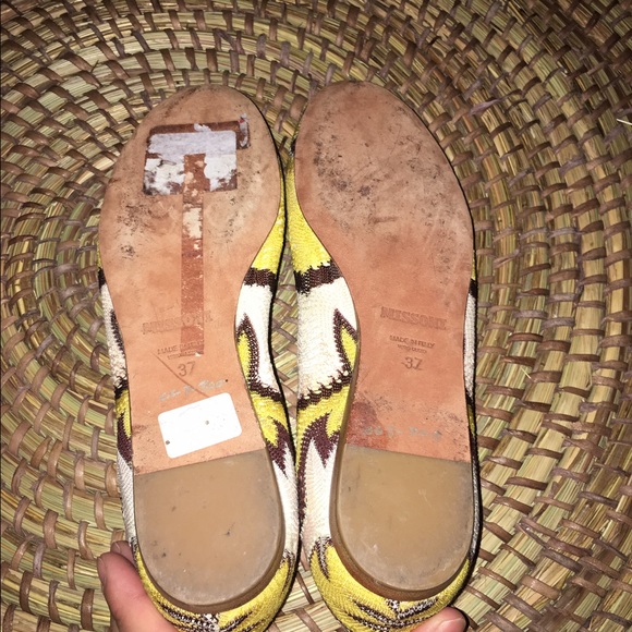 Missoni Multicolored Square-Toe Flats- Size 37 - Picture 3 of 3