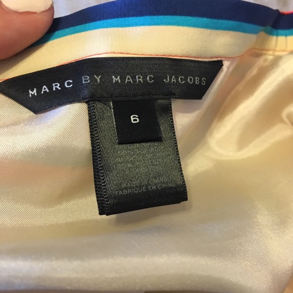 Marc by Marc Jacobs Silk Stripe A-line Skirt! - Picture 1 of 4