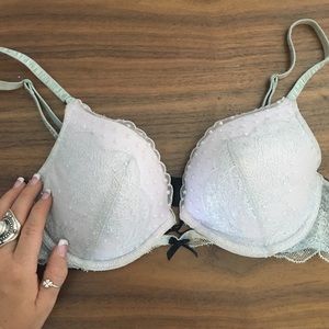 Silver & Purple Lace Victoria's Secret Push Up Bra