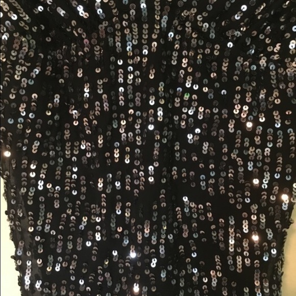 BeBe Sequined Deep-V Blouse - Picture 2 of 4