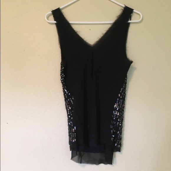 BeBe Sequined Deep-V Blouse - Picture 4 of 4