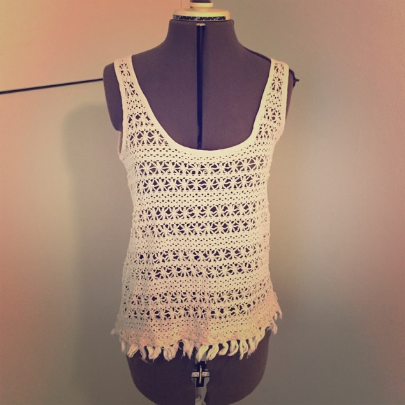 Anthropologie crochet tank top