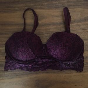 Victoria's Secret Maroon Lace Bralette