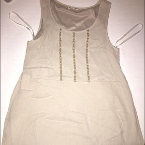 Tan Embroidered Dress