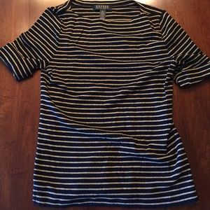 Navy & Gold Stripped Ralph Lauren shirt