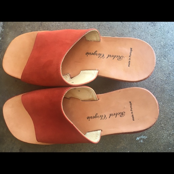 Robert Clergerie Suede slide sandals