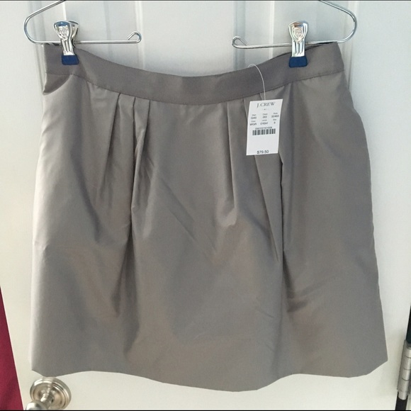 NWT J. Crew Gray Silk Skirt
