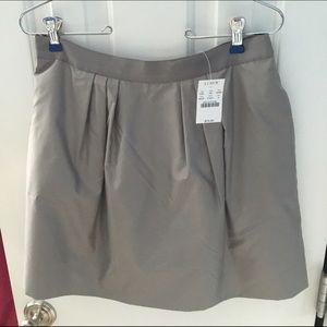 NWT J. Crew Gray Silk Skirt
