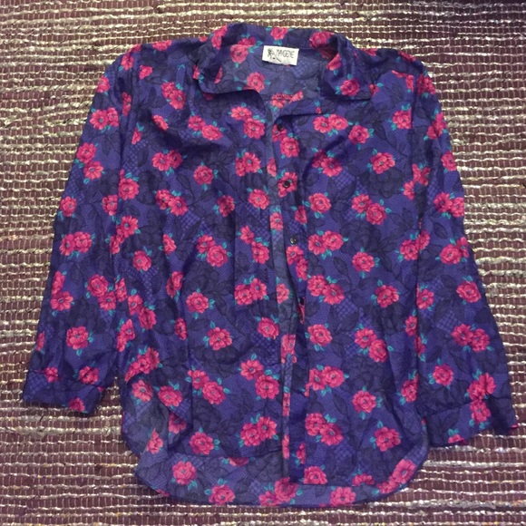 Vintage Floral Button Up