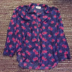 Vintage Floral Button Up
