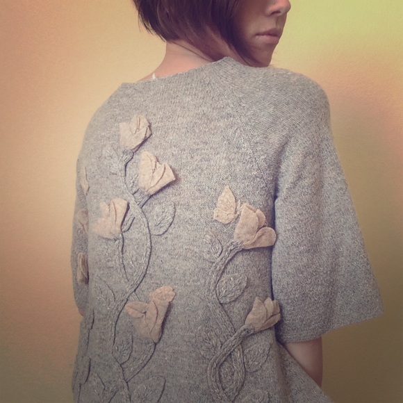 Free People cropped sleeve sweater.