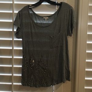 Joie XS gray embellished tee